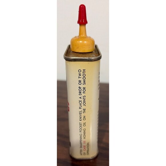VTG Case XX Honing Oil 4fl.oz. Tin Dropper Cap Worlds Finest Cutlery Mfg - Picture 4 of 6
